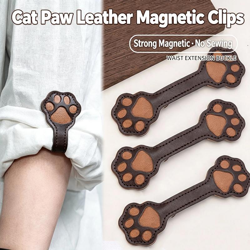 Leather Work Is - 2個入り プレミアムレザー製 マグネティックスリーブクリップ 強力な磁力でしっかり固定 滑り止めデザイン オフィスワークやビジネスでの日常使いに最適