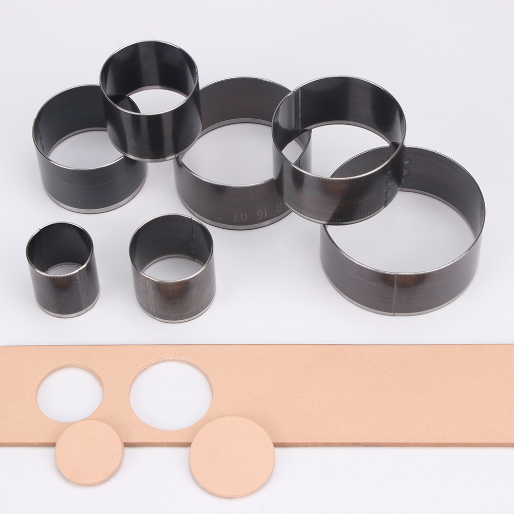 Leatherwork Punching Tool - 7個/セット レザーラウンドパンチングダイ、DIY手芸用サークルパンチャー、スチール製切断ドリルヘッドモールド、レザー穴あけ工具