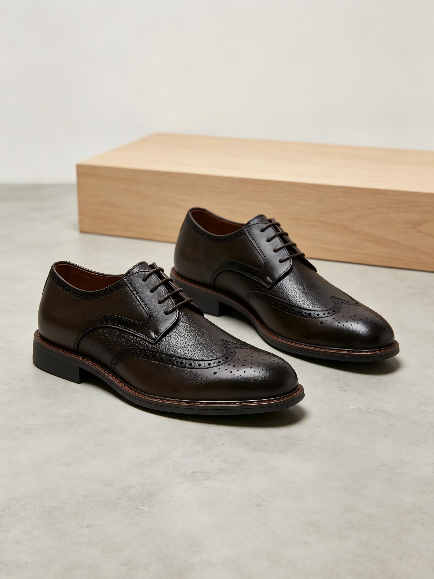デサイ メンズ フリース裏地付き ウィングチップ ブローグ  - Leather Work Oxfords のレビューと価格