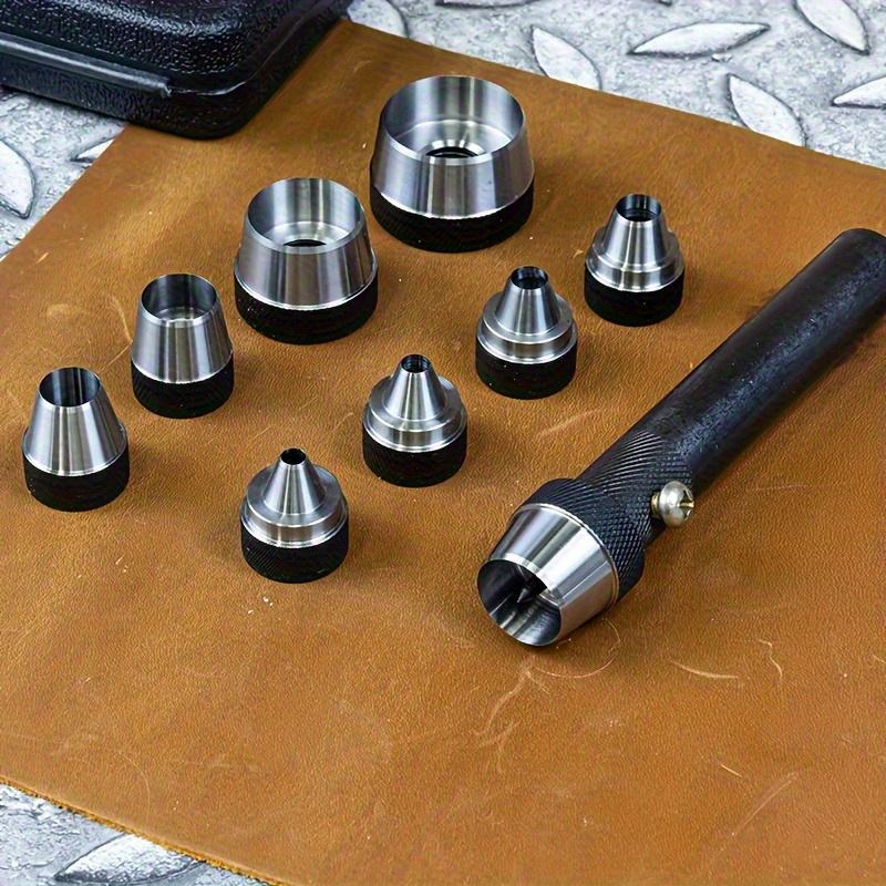 10個入り中空パンチセット、頑丈な革用穴あけツール、交換可能 - Leatherwork Punching Tool のレビューと価格