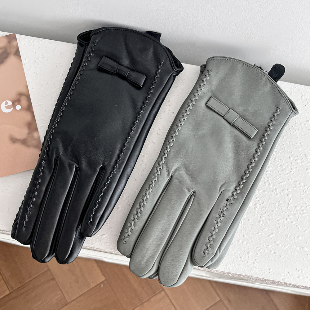 女性用フリース付きレザーグローブ、冬の屋外サイクリングに適し - Leather Work Winter Gloves のレビューと価格