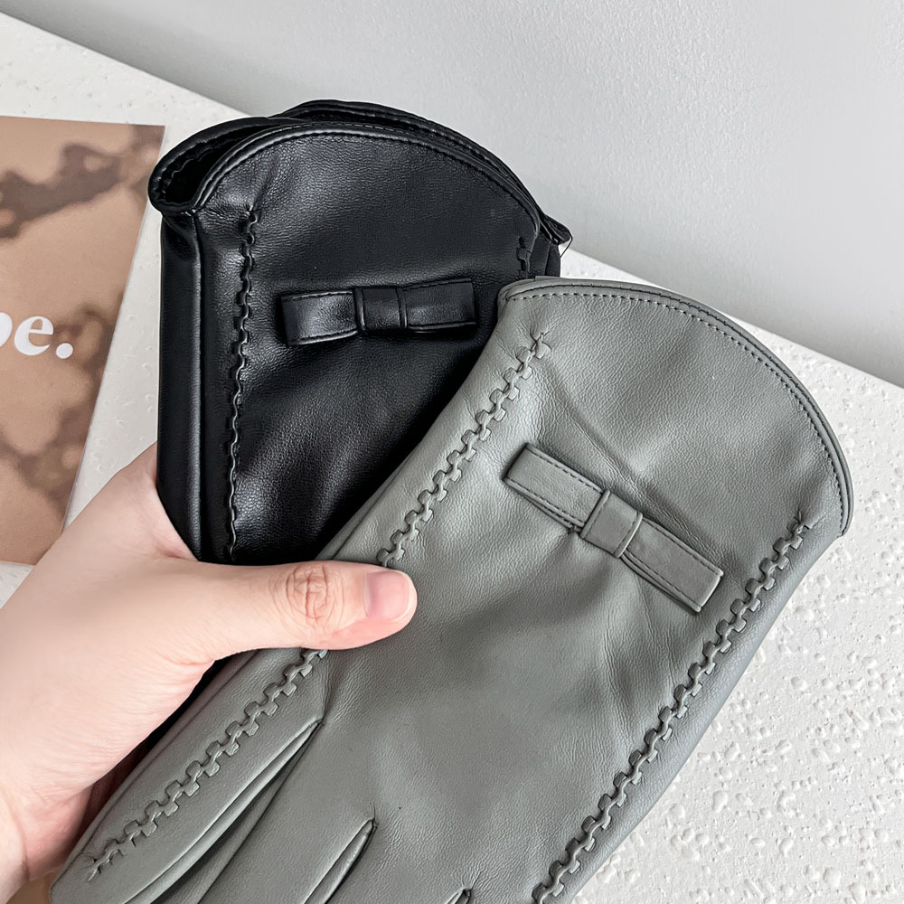 女性用フリース付きレザーグローブ、冬の屋外サイクリングに適し - Leather Work Winter Gloves のレビューと価格