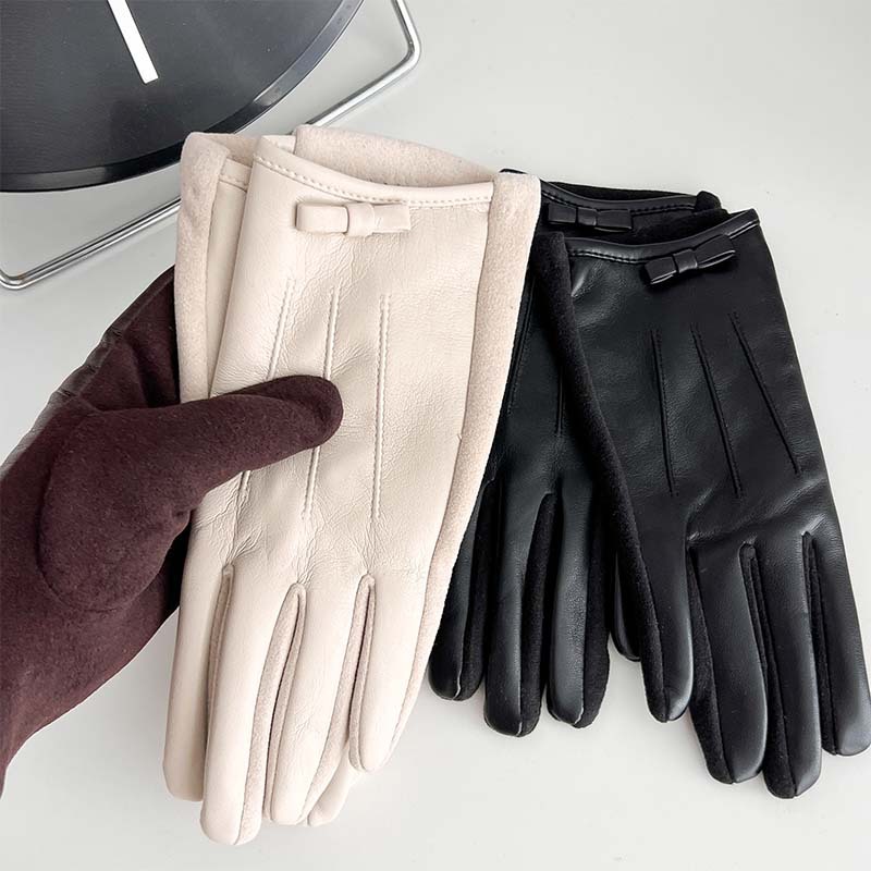 秋冬のアウトドアサイクリングに最適な女性用レザーフィンガーレ - Leather Work Winter Gloves のレビューと価格