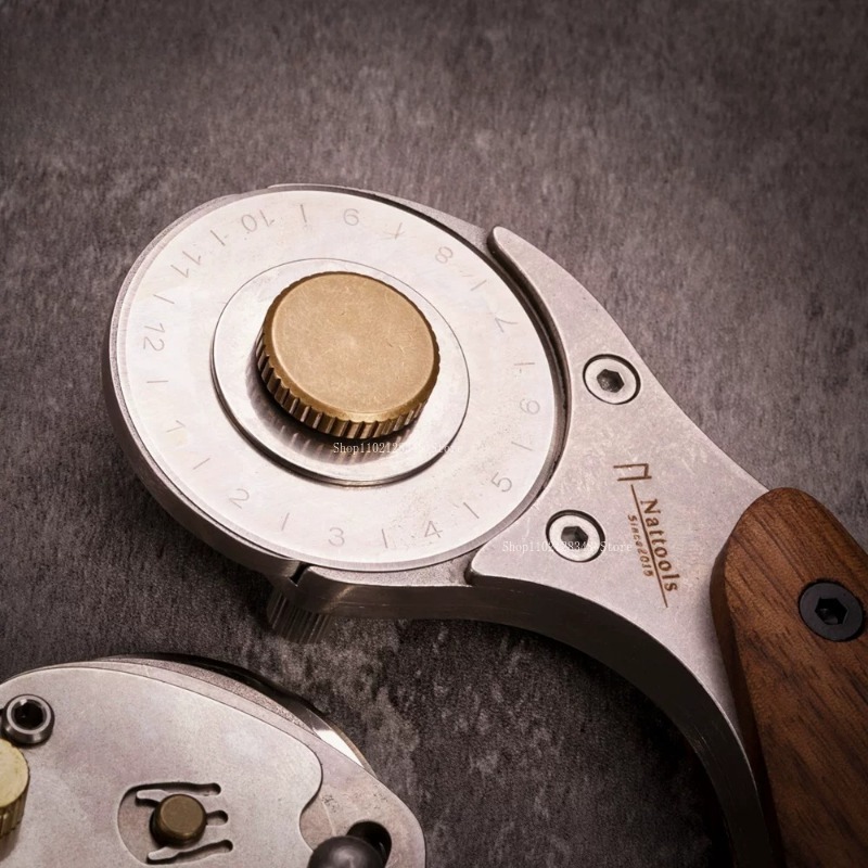 天然木製ハンドル全金属ローラーカッター手作り革製品切断ナイフ - Leatherwork Roller のレビューと価格