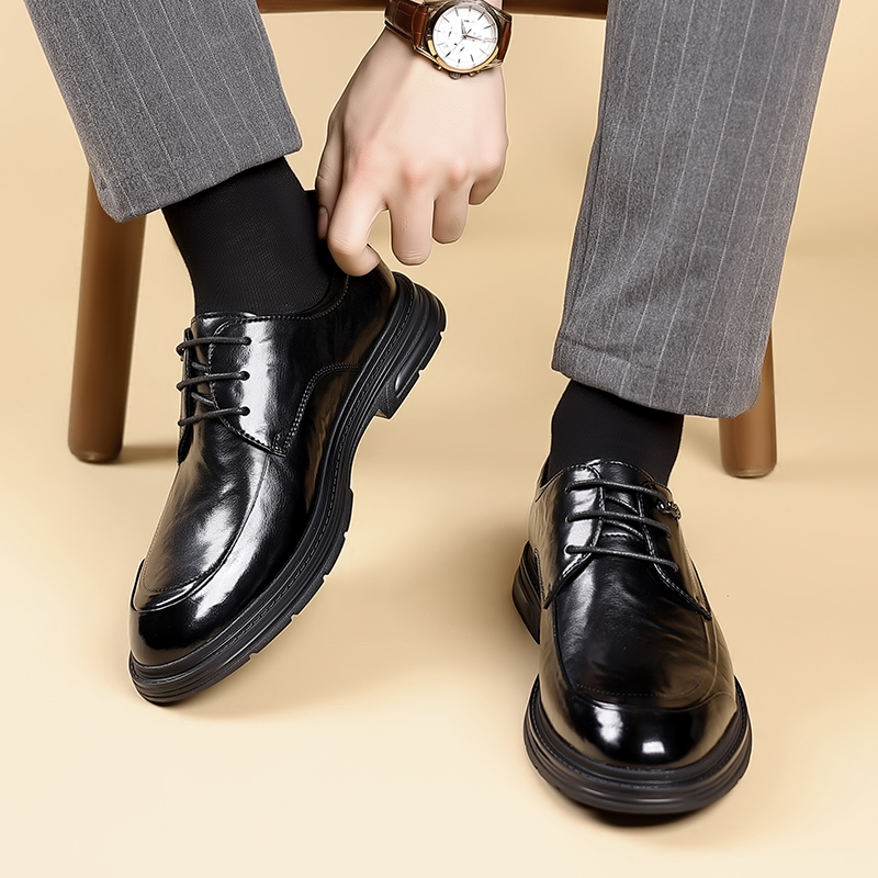 ファッション新しいメンズビジネスブリティッシュカジュアルレザ - Leather Work Oxfords のレビューと価格