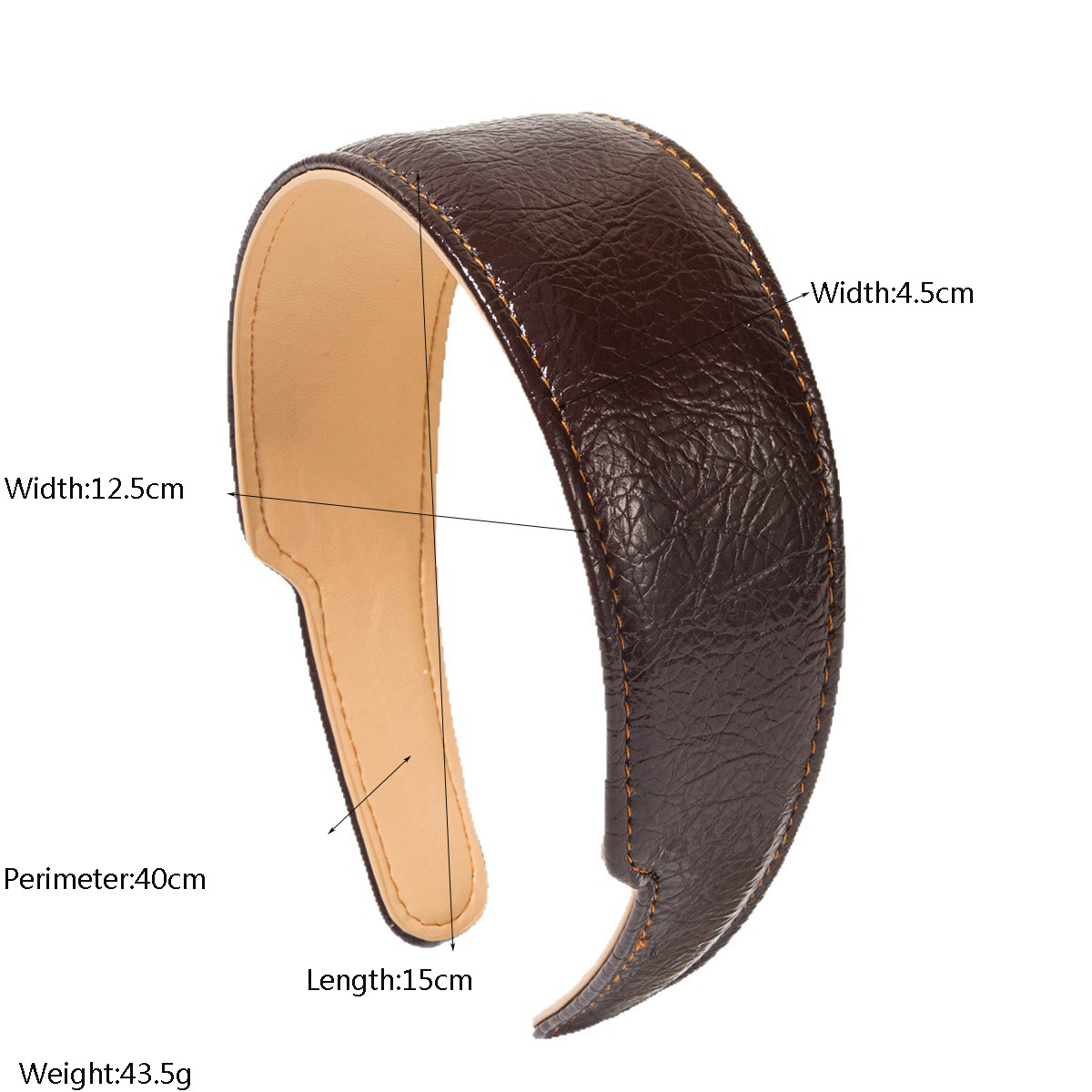エレガントな韓国スタイルのレザーヘアフープ女性ファッションワ - Leatherwork Pony のレビューと価格