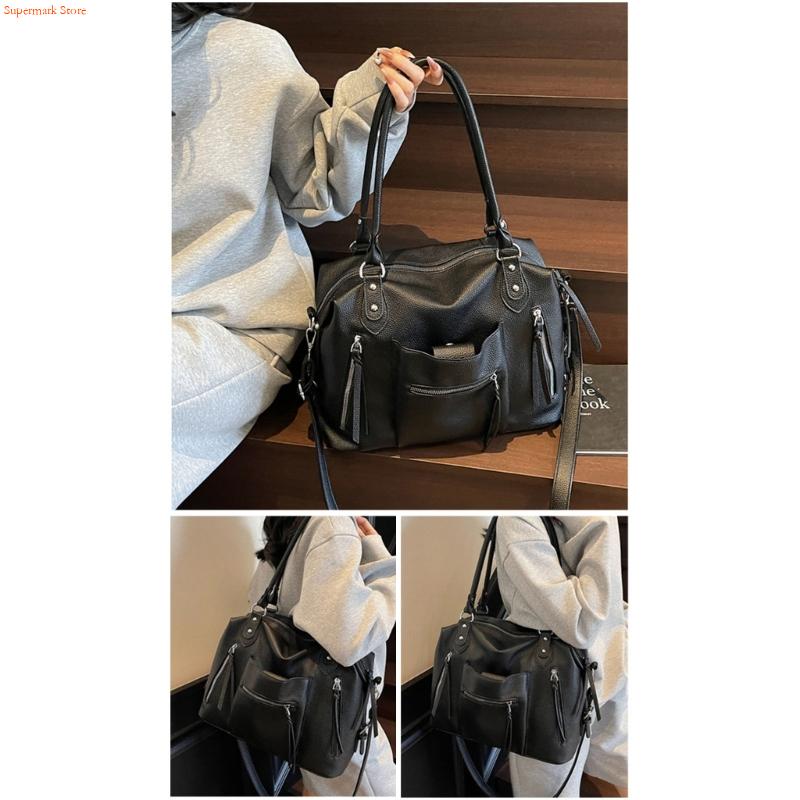 Q5WE 多目的脇の下バッグレトロ美的レディース Pu レザ - Leather Work Duffle のレビューと価格
