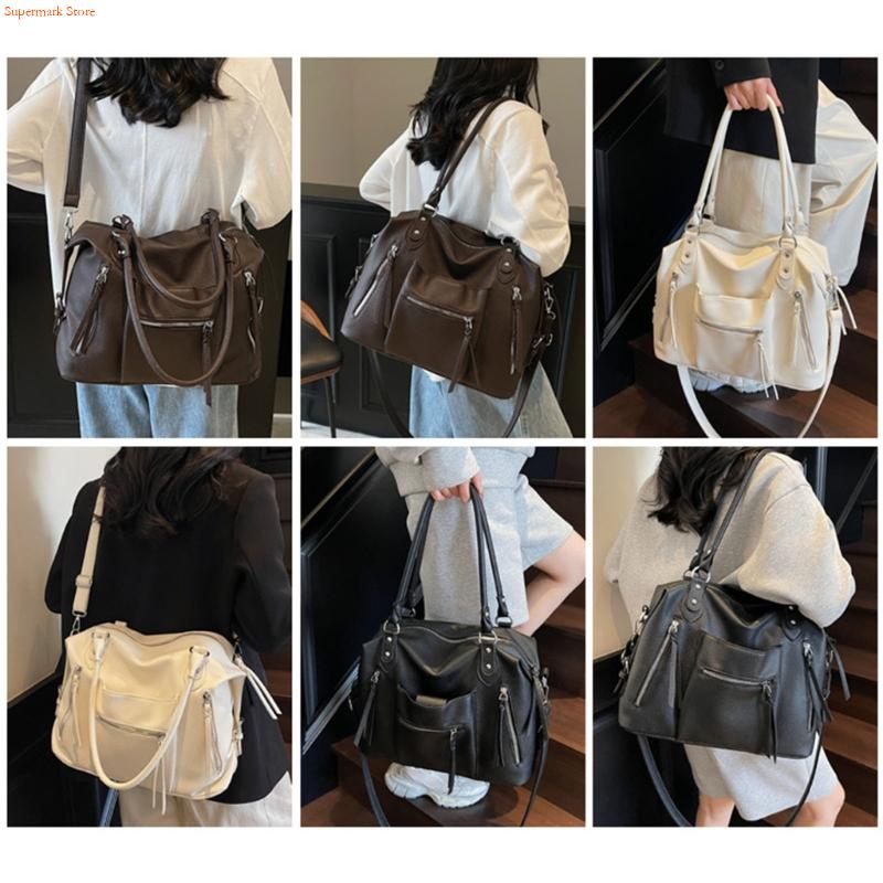 Q5WE 多目的脇の下バッグレトロ美的レディース Pu レザ - Leather Work Duffle のレビューと価格