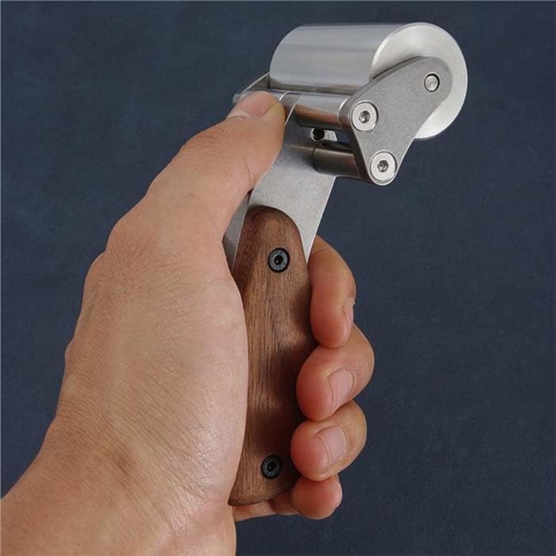 AT29-傾斜ローラー、幅60mmの革製ローラーハンドル、革 - Leatherwork Roller のレビューと価格