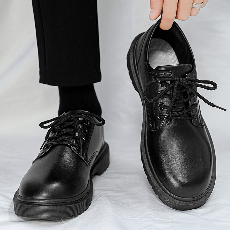 メンズカジュアルコンフォートレザーシューズ,レース付き軽量シ - Leather Work Oxfords のレビューと価格