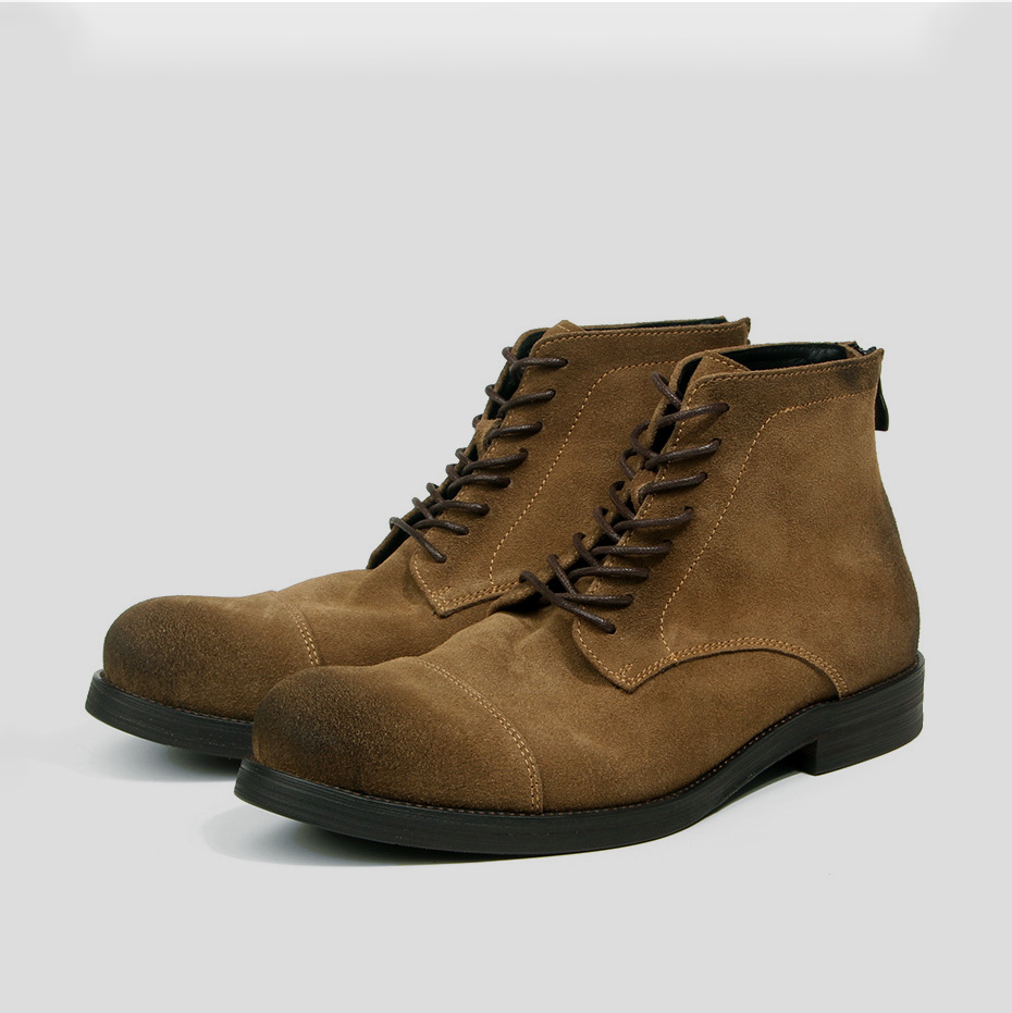 LIHUAMAO スエード製 牛革製 ヴィンテージ メンズブ - Leather Work Oxfords のレビューと価格