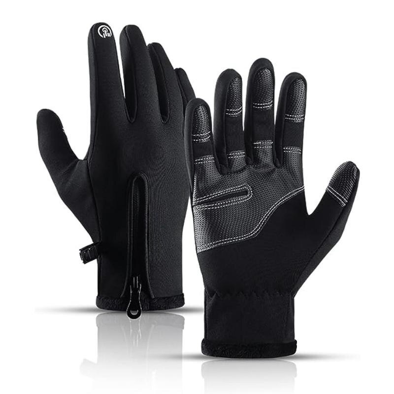 男性と女性のための滑り止め手袋,防風タッチスクリーン,暖かい - Leather Work Winter Gloves のレビューと価格