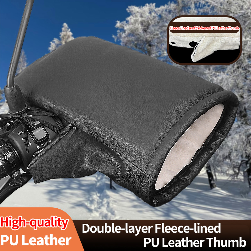 2個入り冬用電動自転車グローブ - 暖かく厚みのあるハンドル - Leather Work Winter Gloves のレビューと価格