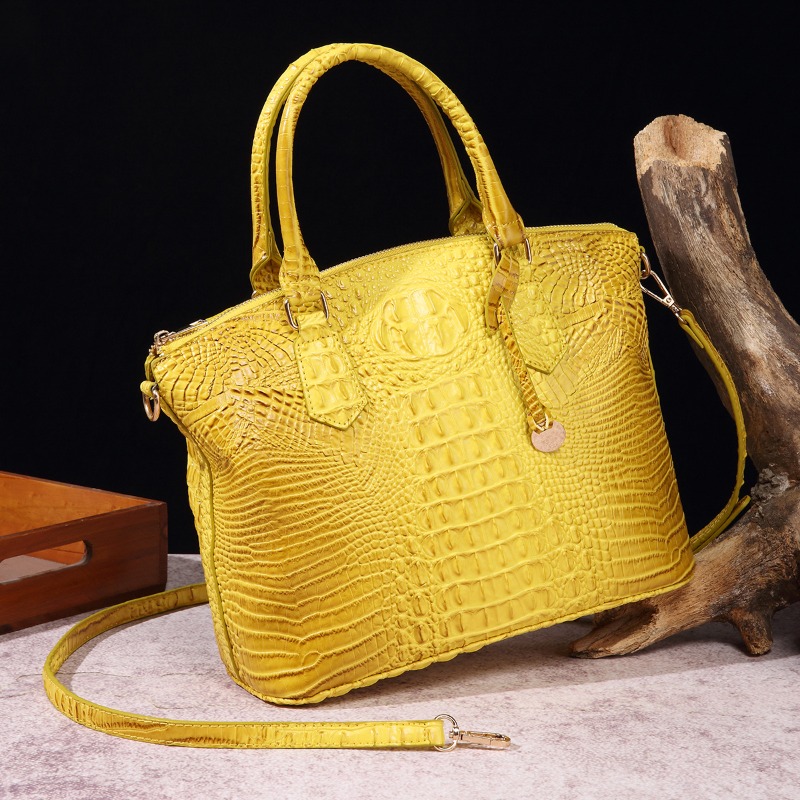 2025年 レディース クロコダイル型押し ハンドバッグ 高 - Leatherwork Pony のレビューと価格