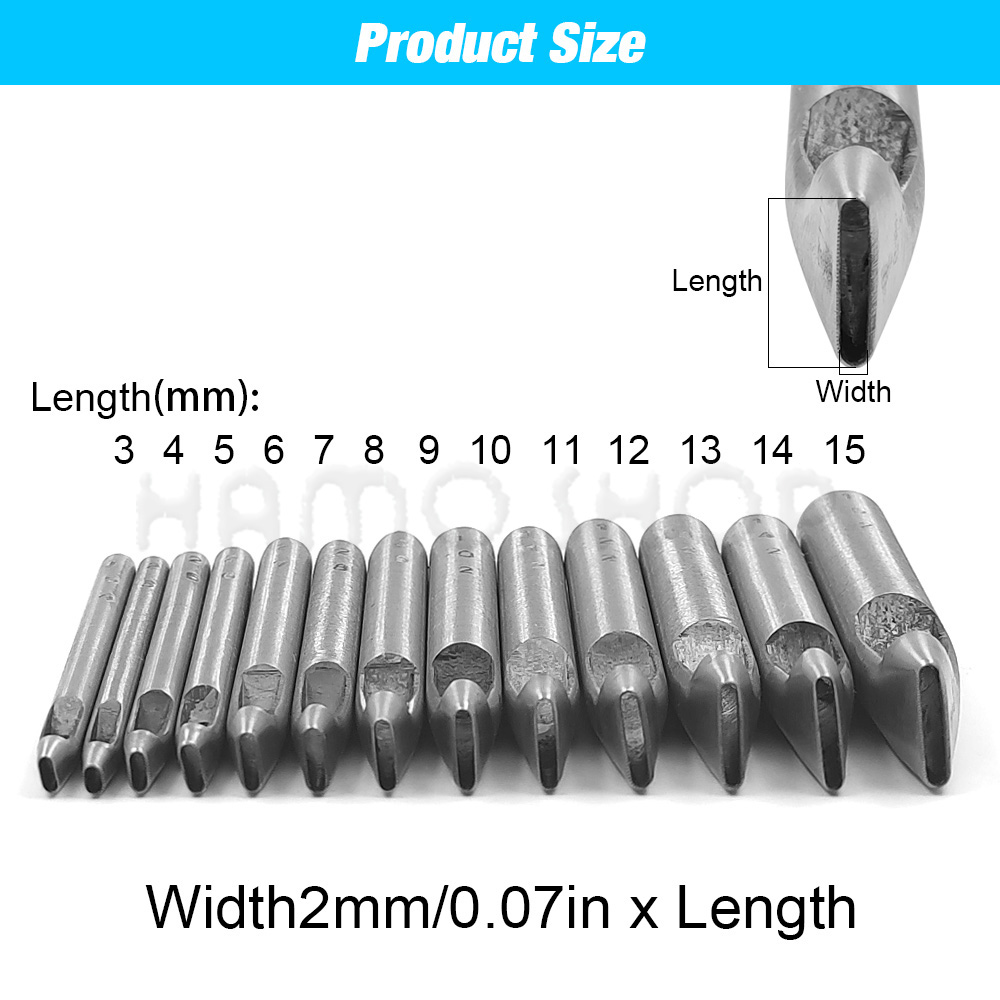 2mm/3mm幅の革用オーバル型穴あけパンチ、革工具、スチー - Leatherwork Punching Tool のレビューと価格